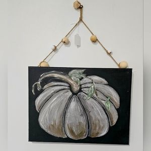 Hand painted non traditional pumpkin decor